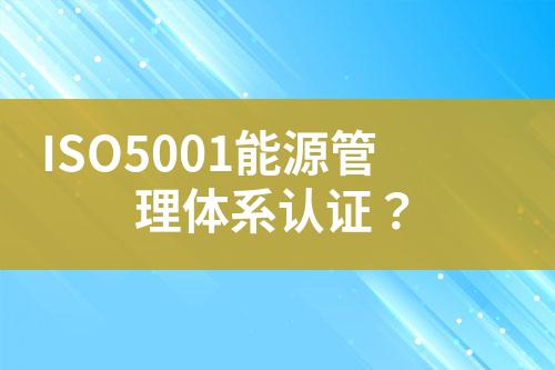 ISO5001能源管理體系認(rèn)證？